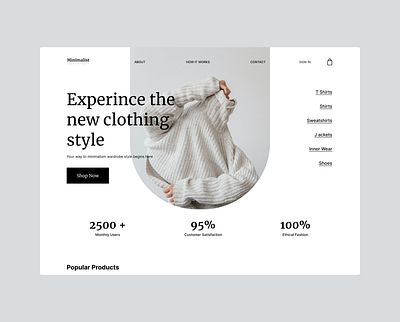 Fashion Website Landing Page branding dailyui design graphic design landing page logo minimal web design website