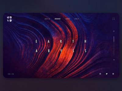 Discover the Void - web concept animation abyss animation blue darkness earth geology interaction design nature purple red rock science ui ui design underground ux ux design violet void web design