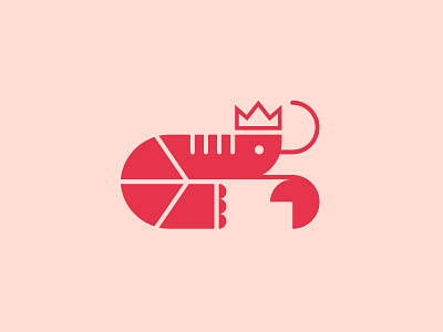 Crayfish King adobe illustrator crab crayfish crown fish geometrical graphic design king lobster logo minimalist logo shapes vector water