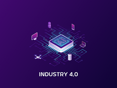 Industry 4.0 - Isometric Illustration by Figma ai branding design figma figmadesign illustration indutry 4.0 isometric isometric by figma ml new world simple technology uidesign vector