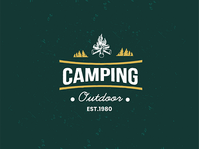 Camping Outdoor 3d adventure adventure logo animation badge branding design flat graphic design illustration line art logo motion graphics mountain national park retro summer t shirt ui vector