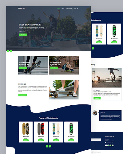 Mastreet bootstrap css html5 responsive snowboarding template wakeboarding