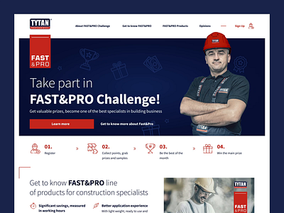 Challange for Professional Building Contractors building challenge clean construction contest design flat graphic design homepage landingpage product design site ui ux web webdesign