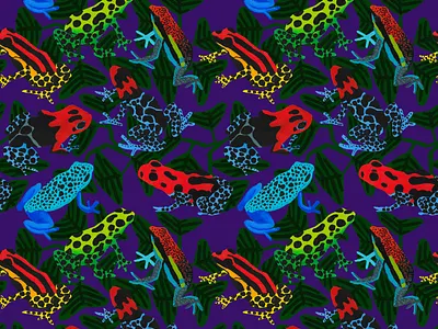 Tropical frogs violet funk