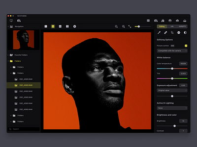 NX Studio for Nikon dark dashboard editing lighroom nikon photo photoedit redisign ui