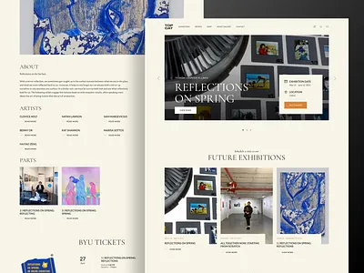 Art gallery online store and a ticket office art art gallery artworks ecommerce exhibition gallery modern art ui ui design uiux ux ux design visual design web design web designer webdesign wordpress