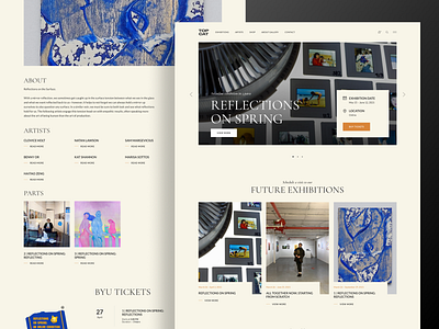 Art gallery online store and a ticket office art art gallery artworks ecommerce exhibition gallery modern art ui ui design uiux ux ux design visual design web design web designer webdesign wordpress