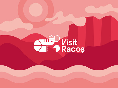 Visit Racoș - Historical place in Transylvania adobe illustrator branding crayfish design graphic design illustration king lake landscape lobster logo mine minimalist logo mountains mystical nature transylvania vector