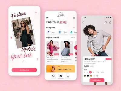 Fashion App Design app app design ecommerce ecommerce app fashion fashion design mobile mobile app mobile app design mobile ui online shop online store product product page shopping app ui ui app ui design ux web design