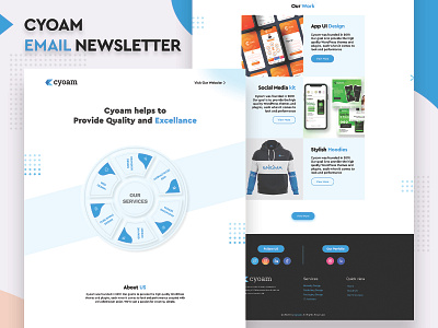 Cyoam Email Newsletter branding buiness cyoam cyoam design email email design email newsletter design email template marketing newsletter portfolio product promote promotion responsive template ui visual identity