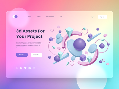 3D Assets Store 3d animation app branding design graphic design illustration logo motion graphics ui ux vector web ui