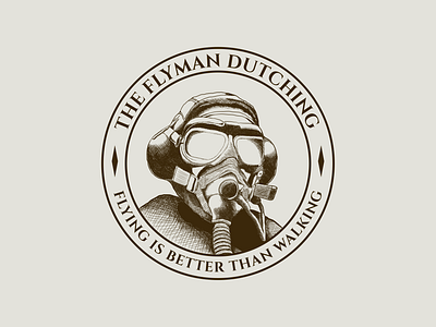 Vintage hand drawn logo for The Flyman Dutching aircraft logo awesome logo barber shop logo coffee shop logo emblem logo food and beverage logo graphic design hand drawn logo illustration illustration designer logo logo agency logo design logo designer pilot logo vintage emblem logo vintage hand drawn illustration vintage hand drawn logo vintage illustration vintage logo