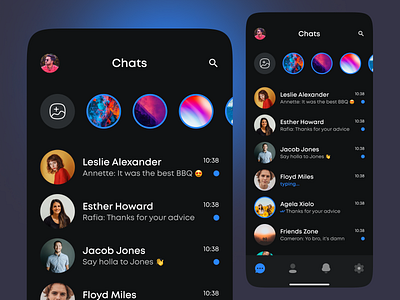 Messerger chat - Dark andriod app app design chat design ios message messaging ui ui ux ui design ux