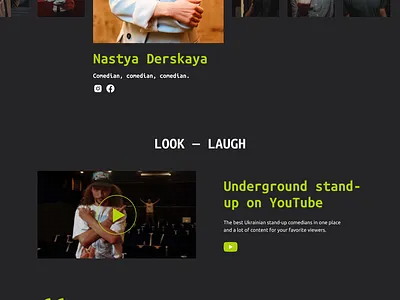 Underground Stand-Up design figma ui uiux uiux designe web web designe