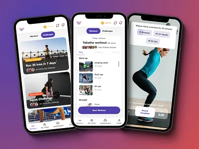 Fitness App - Cross-fit Community app app design challenges community fitness fitness app game gamification gym app ios app mobile app mobile ui rewards sports sports app uidesign workout workout app