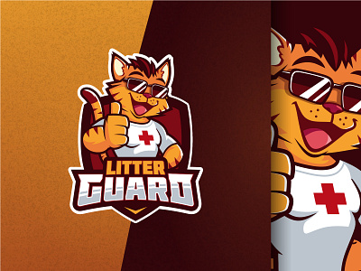 LitterGuard (logo) branding cartoon cartoon logo cat character character design character logo e sports e sports logo esport esport logo esports esports logo illustration lifeguard logo logo design mascot mascot logo sports