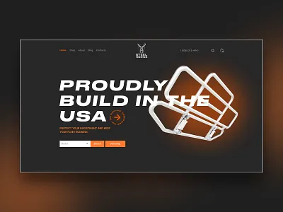 Online store for the sale of protective grilles for trucks animation design ui ux vector