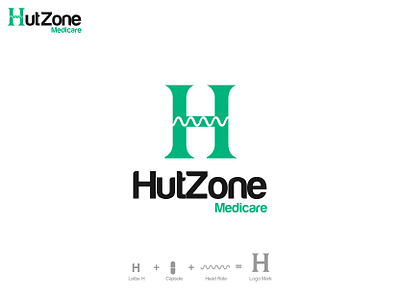 HutZone Modern Lettermark Medical Logo Design branding concept design corporate logo creative creative logo creative typography design graphicdesign letter h logo lettermark logo logo logo for medical logo for sale logo maker logo mark logomakeronline medical logo medicare logo modern logo professional logo