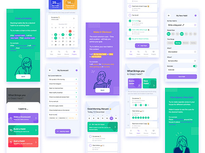 Habit Tracker App animation app application atomic branding case study design dribbble duty graphic design habit habit tracker job mobile task task management todo todo lists tracker tracking