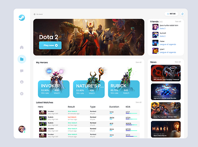 Dashboard Game dashboard dashboard game dota dota2 steam