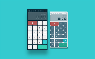 4. UI Design - Calculator (Day and Night) 100daily calculadora calculator creative creativity creativo dark and light design digital dribbble illustration manus manusstarlin night and day pixtorizado ui ux uxuidaily