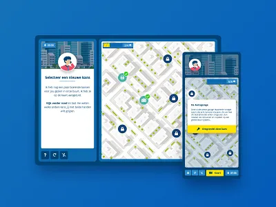 Kansstad - An online experience city game design development education educational tool graphic design learning tool mini game nuxt profession ui ux website