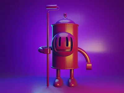 CanMan 3d 3d animation animation blender graffiti purple roller brush spray can spraypaint street art streetart