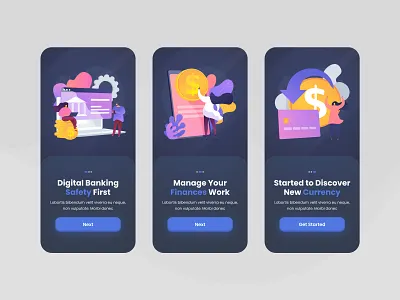 Finance Mobile App Exploration app design banking clean design figma finance app finance onboarding finance splash fintech app fintech splash mobile bank money money transfer on boarding online bank splash screen ui uiux wallet app wallet splash