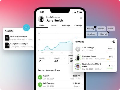 Bloom App Dashboard app bloom design ios mobile ui ux web