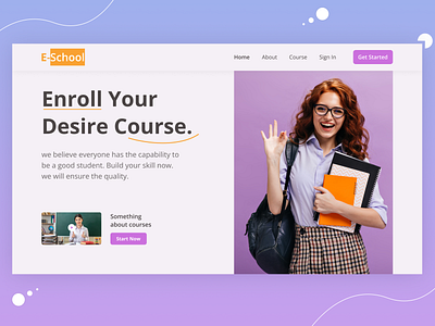Education Agency Landing Page - Hero Section education educational hero hero section landing page ui web ui webpage website