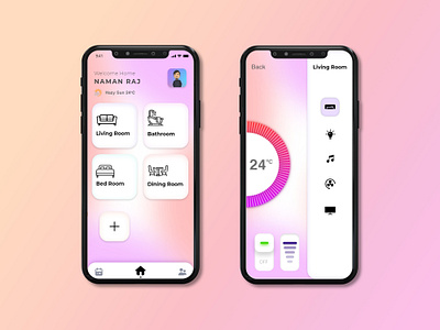 Smart Home App animation app boost controller dribble gradient remote screen shots ui