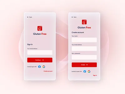 Login screen design app designing bakery dashboard ui design android app gluten free mobile app design onboarding registration restaurant sign in ui ui design ui ux ux design