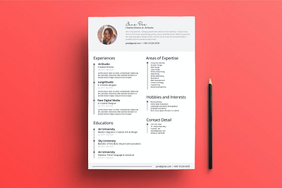 Professional Resume/CV Clean & Minimal Design clean cover cover letter curriculum vitae cv design cv template design doc document graphic design illustration job job cv minimalist portfolio professional cv resume resume design resume template work