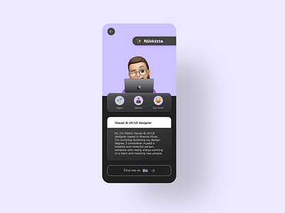 Maratón UI - User profile app daily dailyui design graphic design ui uidesign