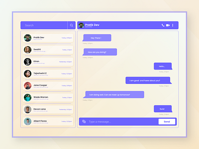 Chat UI Design branding chat page design chat ui design chatting app graphic design message messenger messenger app minimal ui uiux web app web chat page web page website design