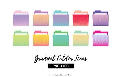 Gradient Folder Icons customize desktop gradient icons iconset minimal ui ui design windows