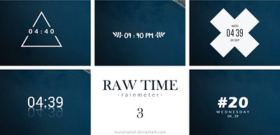 RawTime 3 - Rainmeter customize design desktop minimal rainmeter ui ui design windows