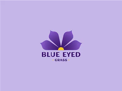 Blue Eyed Grass botanical botanical logo branding color design flower flower logo graphic design illustration logo logo design plant plant logo vector