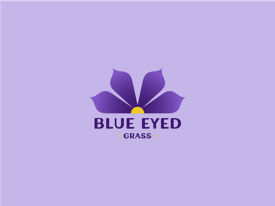 Blue Eyed Grass botanical botanical logo branding color design flower flower logo graphic design illustration logo logo design plant plant logo vector