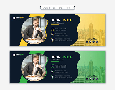 Corporate email signature or email footer design business email signature design