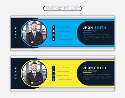 Professional email signature or email footer template business email signature design