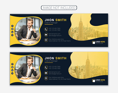 Corporate email signature or email footer design business email signature design