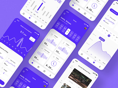 Fitness Health UI Design animation app branding design designinspiration fit fitness fitness health app design fitnessapp health healthapp minimal motion graphics social media ui uidesign uiux ux webdesign