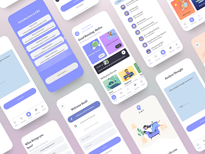 Mental Health App appdesign branding design figmadesign healthapp illustration interfacedesign logo mental productdesign ui uxui