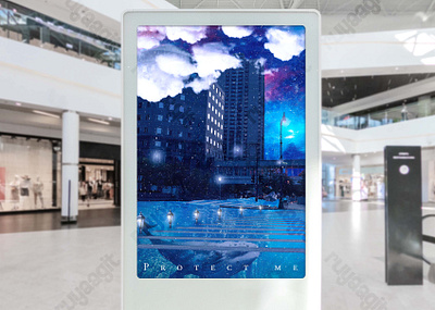 PROTECT ME - The sea under the traffic light albumcoverdesign artwork bookcoverdesign branding design dream dreamyverse emotional fantasy art graphic design illusionfantasy illustration imagination inspiration photoshop poster protectme ruya under the sea whale