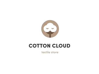 Cotton Cloud - Logo Template branding cloud cotton design good night logo pillow sleep templates textile vector