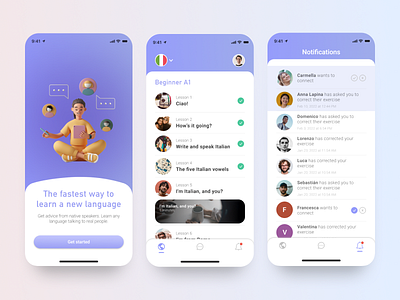 UI Marathon – Notifications app design ui ux