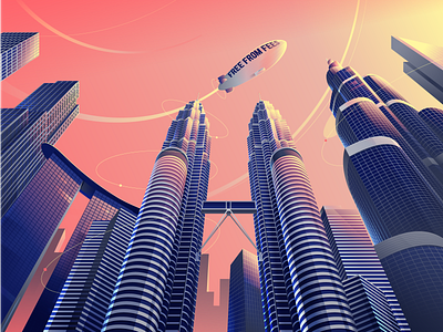 Lightyear Onboarding Illustration 02 burj khalifa city city illustration cityscape dubai empire state empire state building fintech high rise illustration investment malaysia marina bay sands modern new york perspective petronas singapore skyscraper skyscrapers