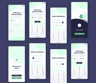 Verification Screen UI app login mobile planting planting app ui verification verification screen verify