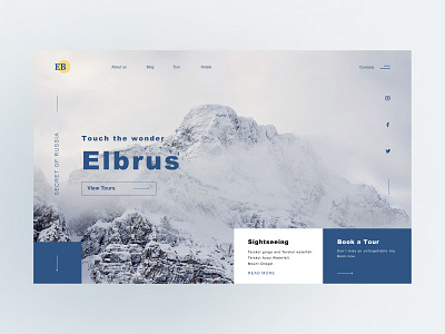 Web Design for Elbrus travel design ui